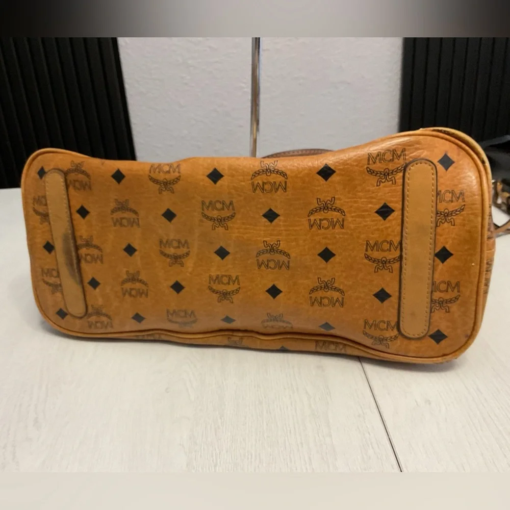 MCM Cognac Visetos Tote Bag - Picture 5 of 16